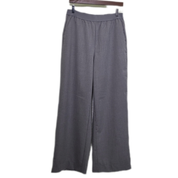 Banana Republic Easy Fit High Rise Wide Leg Pant Light Grey Size Med  NWT - Picture 2 of 6